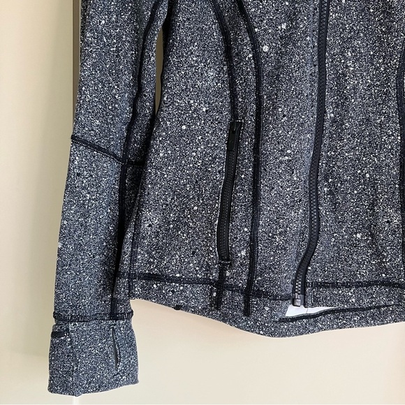 Lululemon Define Jacket Luminesce Splatter White Black size 8 - Picture 3 of 6
